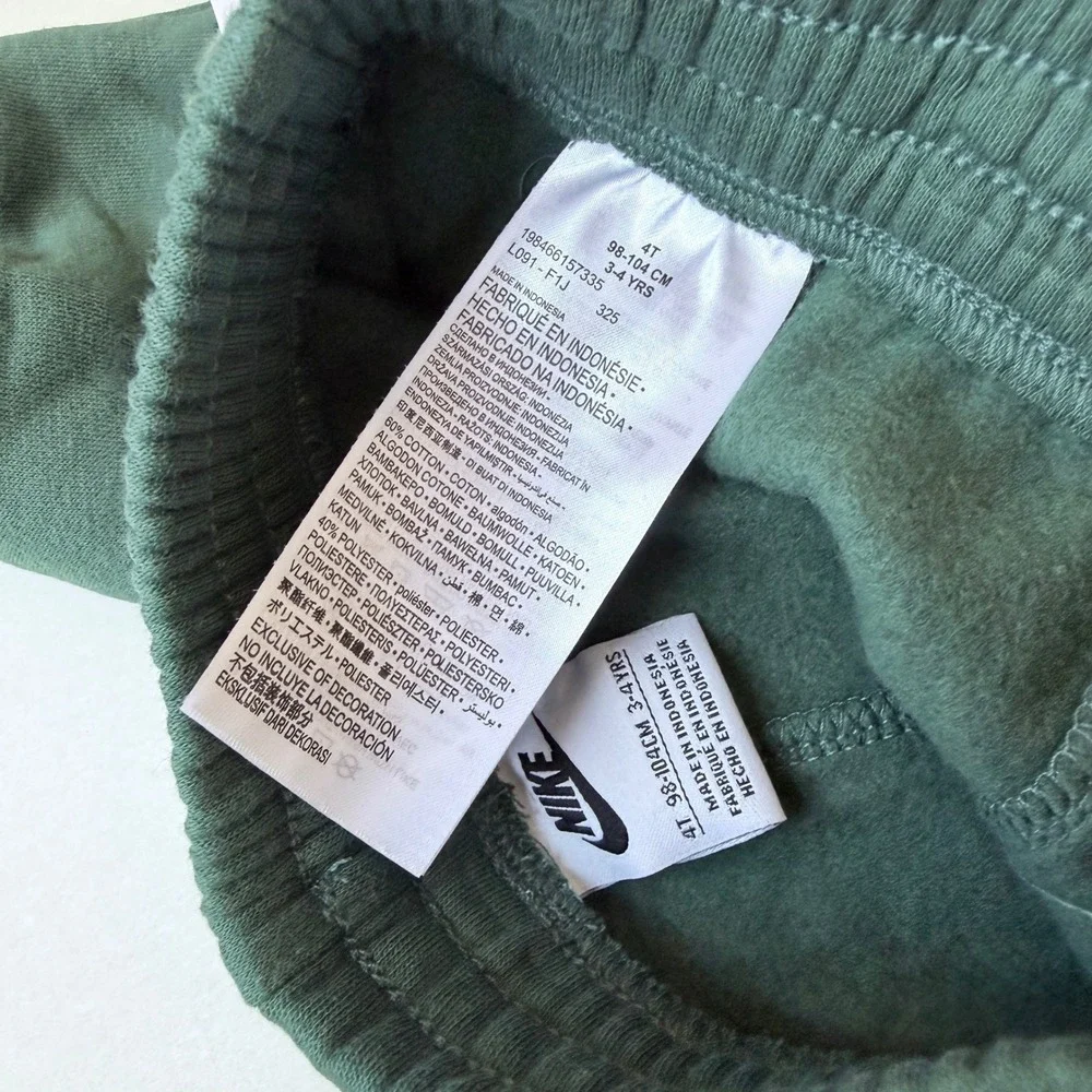Nike Toddler Boys Fir Green Fleece Jogger Sweatpants 4T 76L091-F1J New